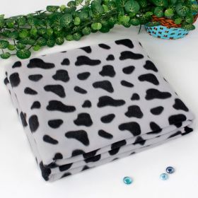 Blancho [Cow Brindle] Soft Coral Fleece Throw Blanket (59 by 74.8 inches)