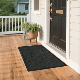 1PC Diagonal Grid Composite Rubber Mat, Gray, 60x90x0.7cm, Kitchen & Home Anti-Fatigue Floor Mat