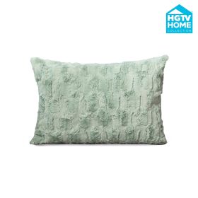 HGTV Art Deco Brushed Faux Fur Pillow Quietude 14 x 20 inches