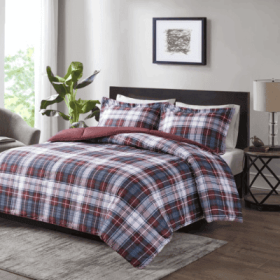 Scotchgard Down  All Season Comforter Set (Option: Brown red-Twin)