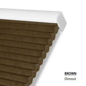 WELLSOURCE Cellular Shades  Honeycomb Blinds Blackout for Windows Bed Room, Office Custom Size (Color: brown, size: CUSTOM SIZE)